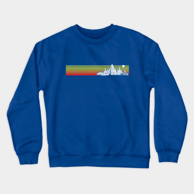 Retro Mountain Stripes Crewneck Sweatshirt by Heyday Threads